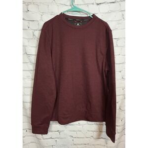 Gerry Men's Burgundy Textured‎ Crewneck Long Sleeve Sweatshirt Size Large